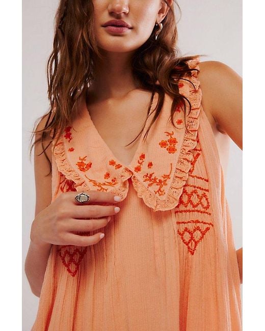 Free People Love Again Mini Dress in Orange | Lyst
