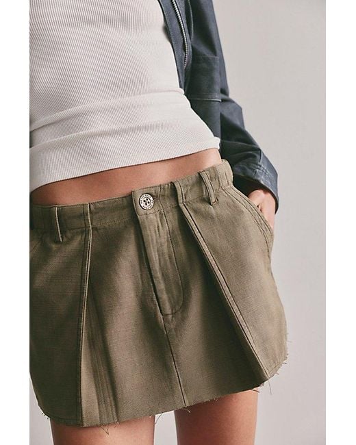 Free People Multicolor Riverfront Surplus Mini Skirt