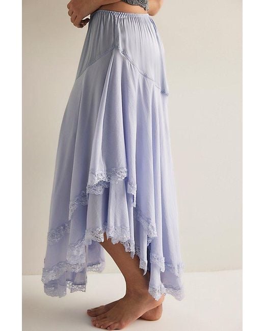 Free People Multicolor It's Romantic Midi Slip Skirt By