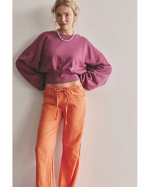 Free People Pink All Day Pullover