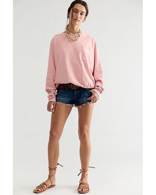 Free People Pink We The Free Epic Long Sleeve Top