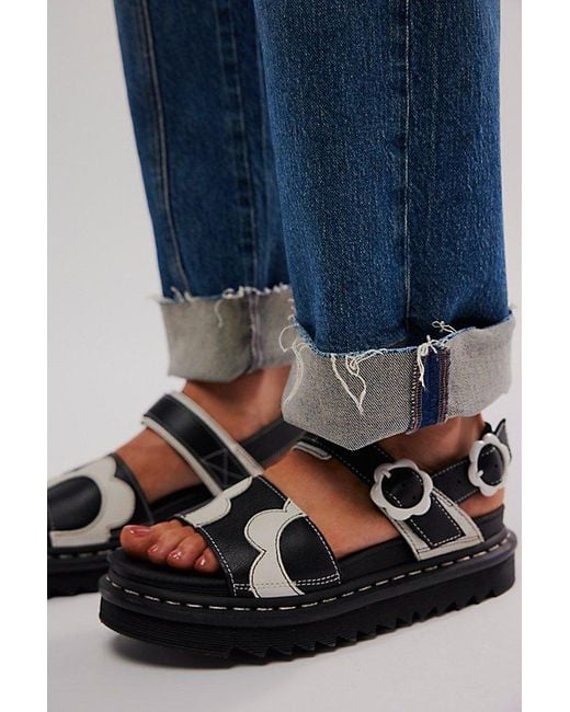 Dr. Martens Blue Voss Mono Floral Sandals