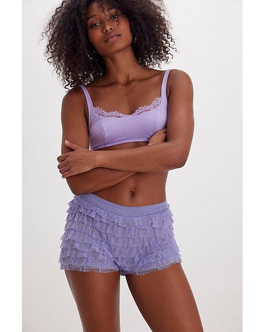 Intimately By Free People Purple Feeling For Lace Shorties By