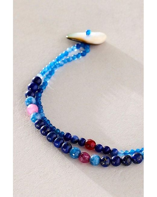 Free People Multicolor Halo Semiprecious Stone Bracelet