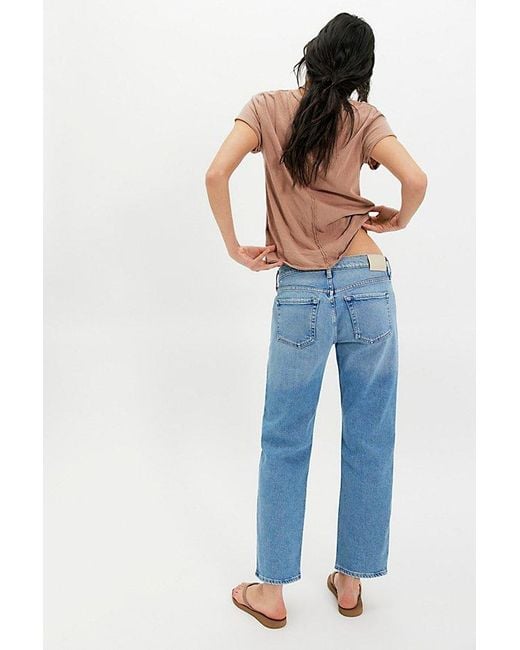 Citizens of Humanity Blue Anissa Low-Rise Straight Leg Jeans