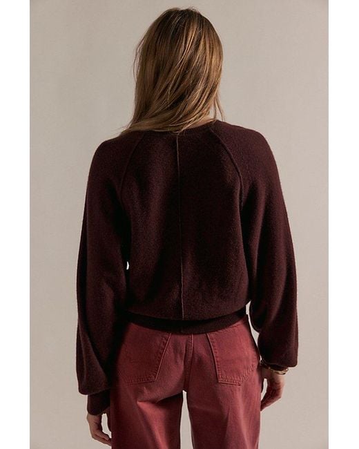 Free People Brown Porta Cashmere Henley Sweater