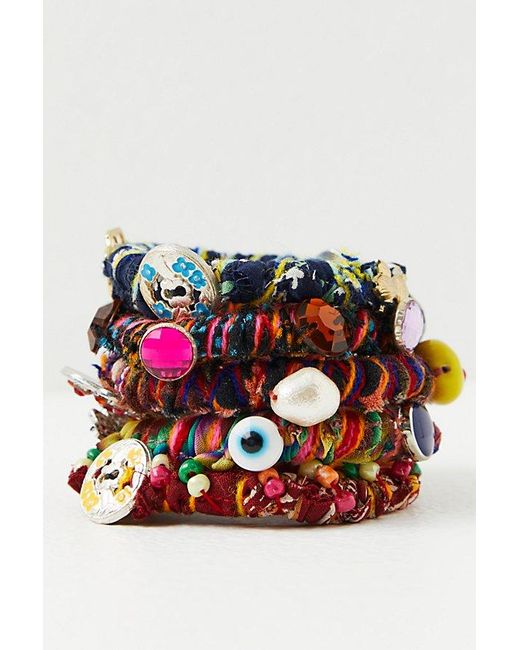 Free People Multicolor Elizabeth's Recycled One-of-a-kind Single Hair Tie