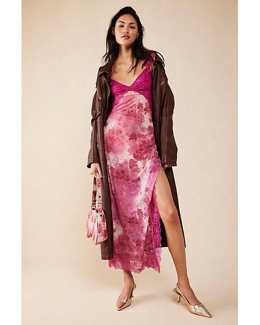 Free People Pink Suddenly Fine Maxi Slip