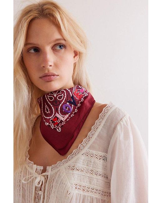 Free People Red Call It By Your Name Bandana
