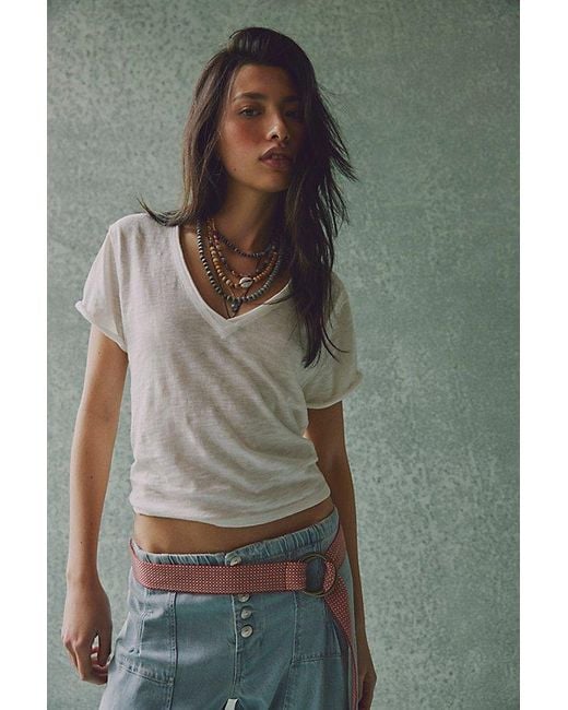 Free People White We The Free Take 2 Tee