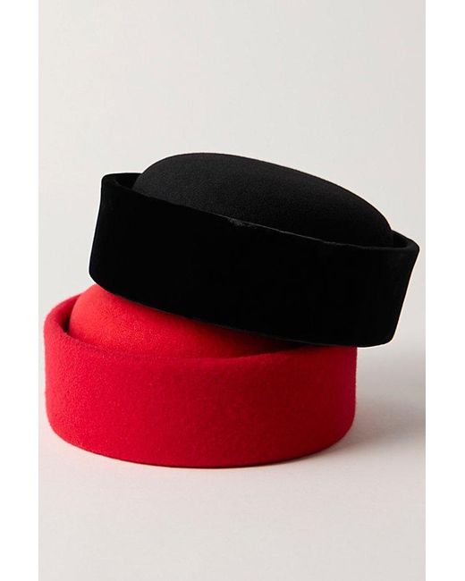 Lemonade Collective Red Jackie Velvet Hat