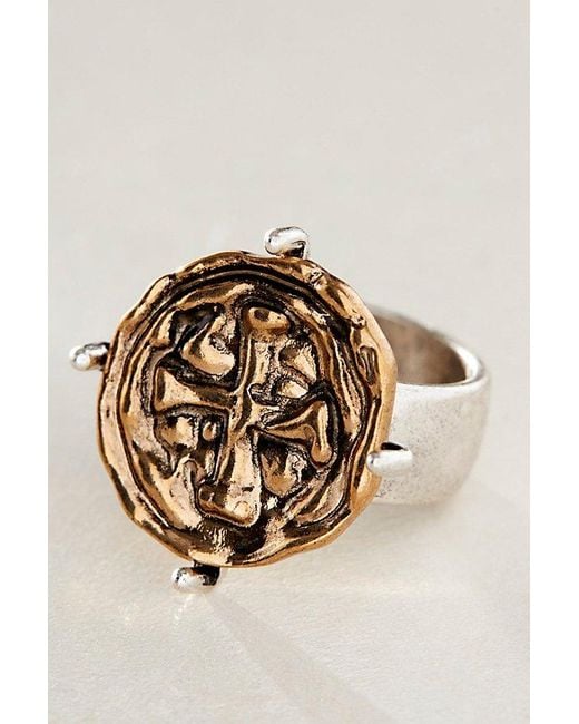 Free People Metallic Angela Coin Ring