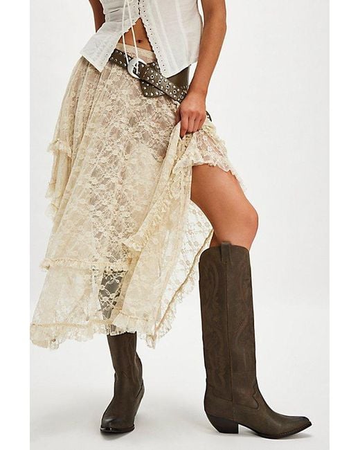 Jeffrey Campbell Natural Finn Tall Western Boots By