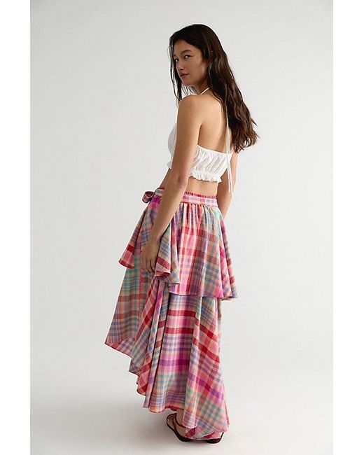 Rujuta Sheth Red Circa Midi Skirt