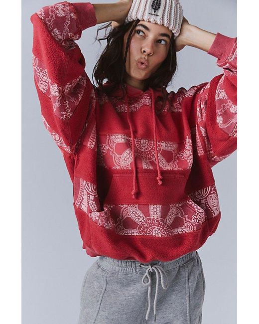 Fp Movement Red Final Call Bandana Logo Hoodie