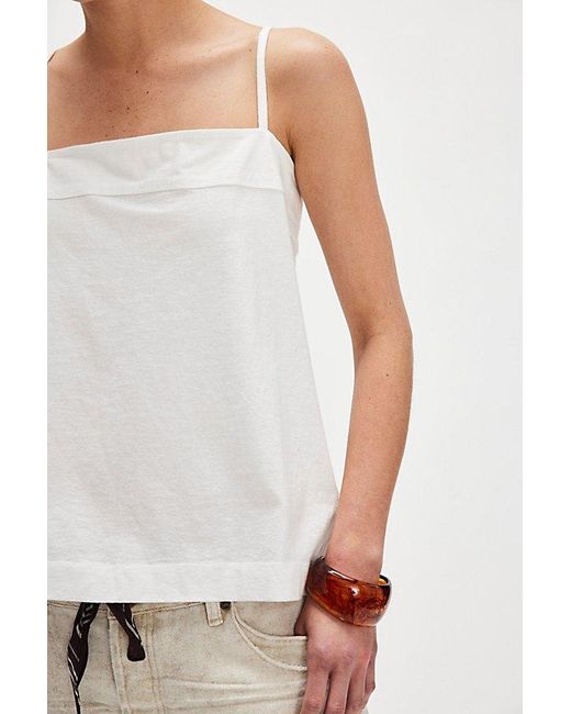 Free People White Miss You Apron Tank Top