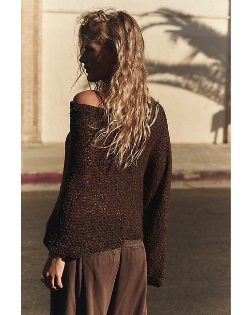 Free People Black Jade Knit Poncho