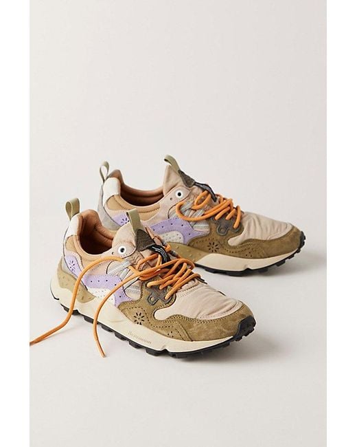 Flower Mountain Multicolor Mesh Leather Paneled Sneakers