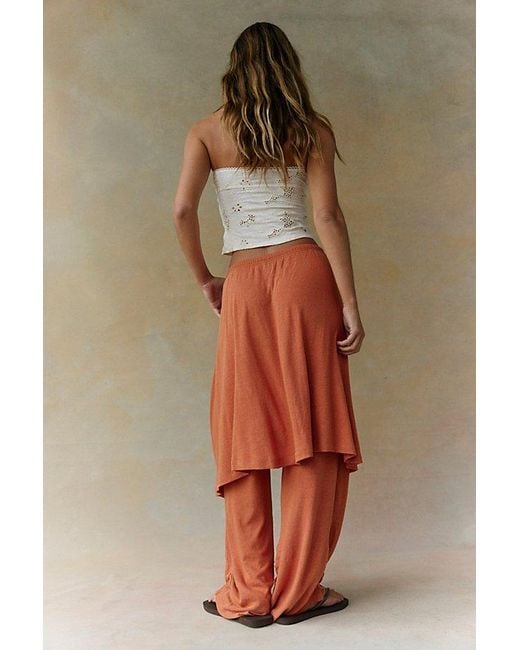 free-est Natural Gauzy Knit Skants Top By