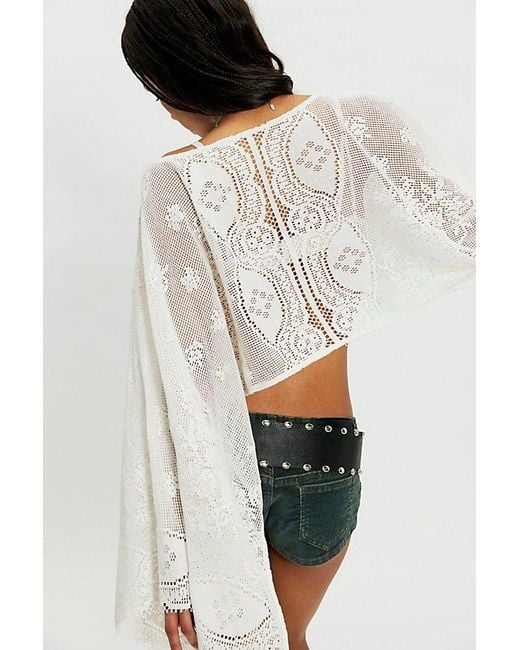 Free People Natural Elsa Poncho Jacket