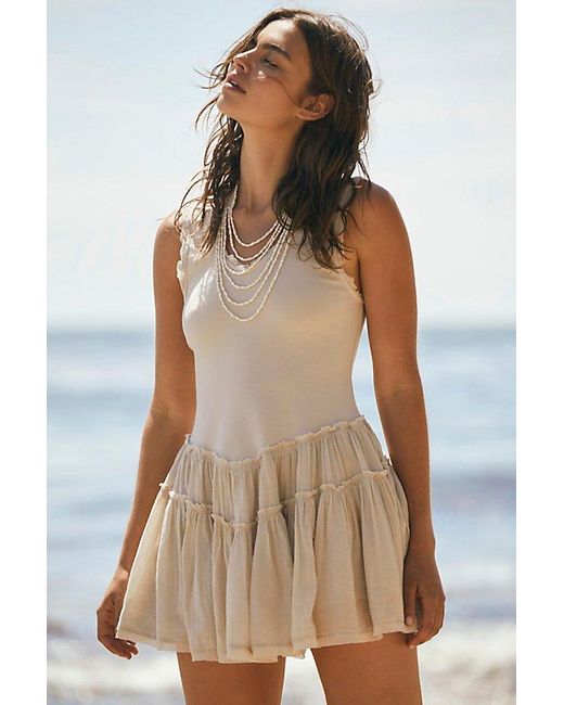 free-est Brown Izi Drop-waist Mini