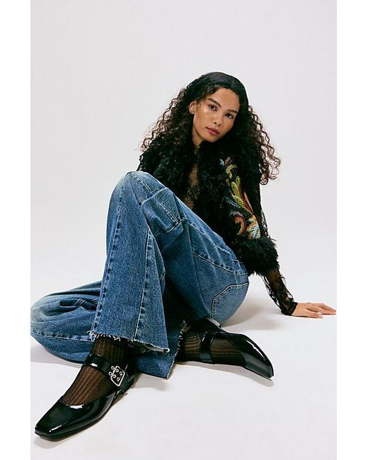 Free People Natural Good Graces Buckle Flats