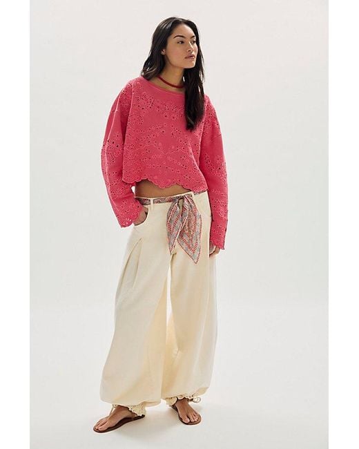 Free People Iris Embroidered Sweatshirt