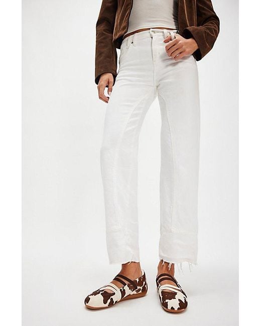 Free People White Puma Speedcat Cow Ballet Sneakers