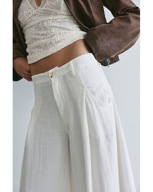 Free People Multicolor About It Baggy Linen Trousers