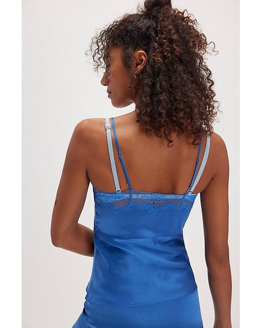 Only Hearts Blue Silk Charmeuse Cami By