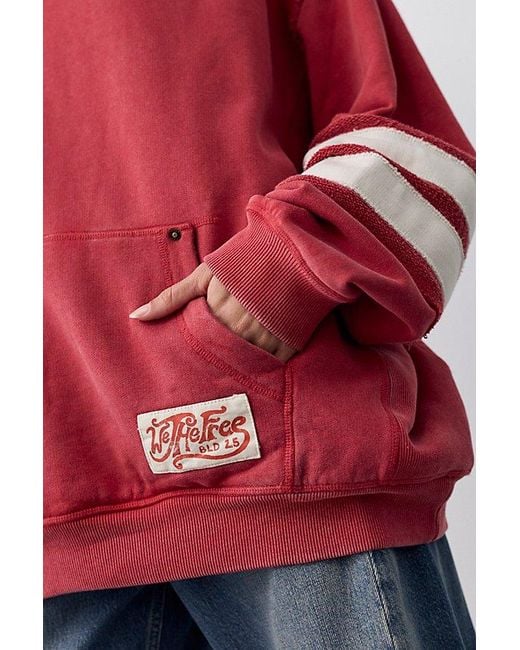 Free People Red Field Day Hoodie