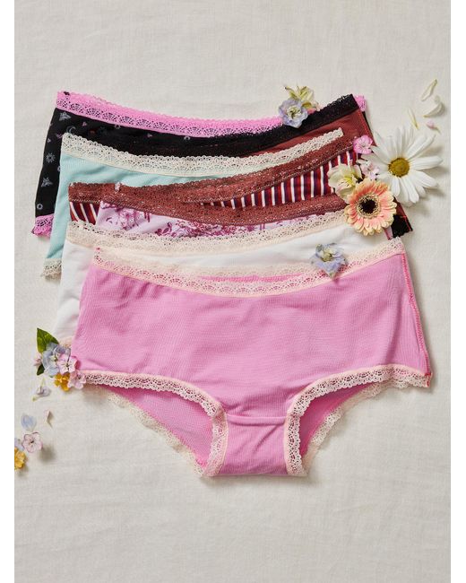 Free People Care Fp Lowrise Hipster Undies in Pink Lyst
