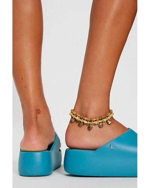 Melissa Blue Free Platform Thong Sandals