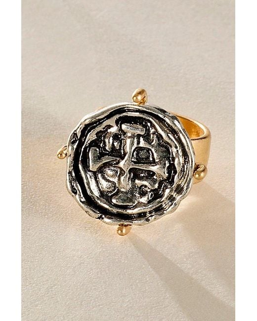 Free People Blue Angela Coin Ring