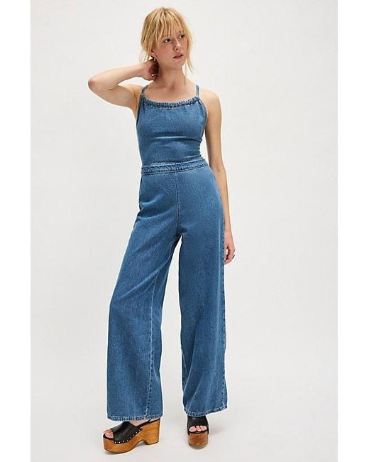 Lee Jeans Blue Wide Leg Jumpsuit