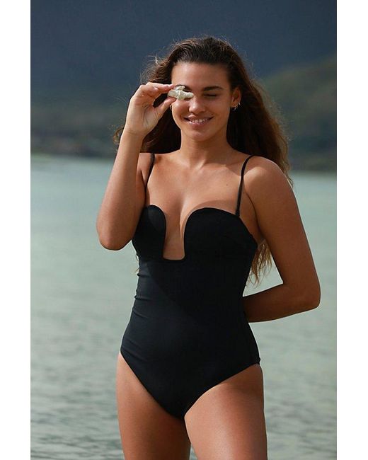 It's Now Cool The Curve One-piece Swimsuit At Free People In Blackout, Size: Small