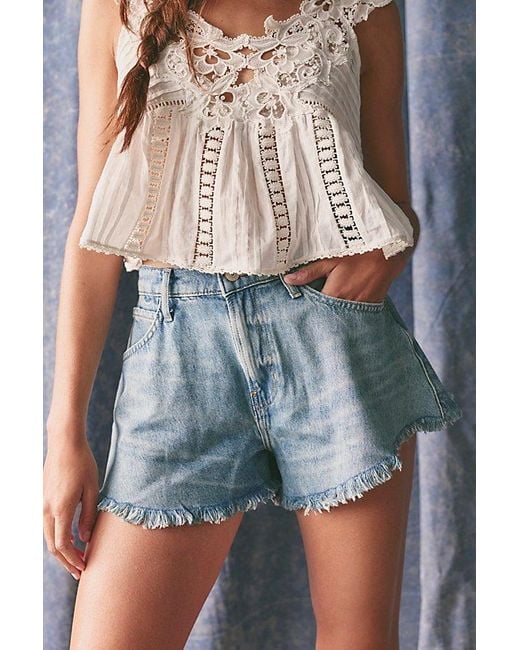 Free People Blue We The Free Sparks Fly Shorts
