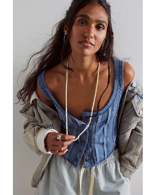 Free People Blue We The Free Amore Vest