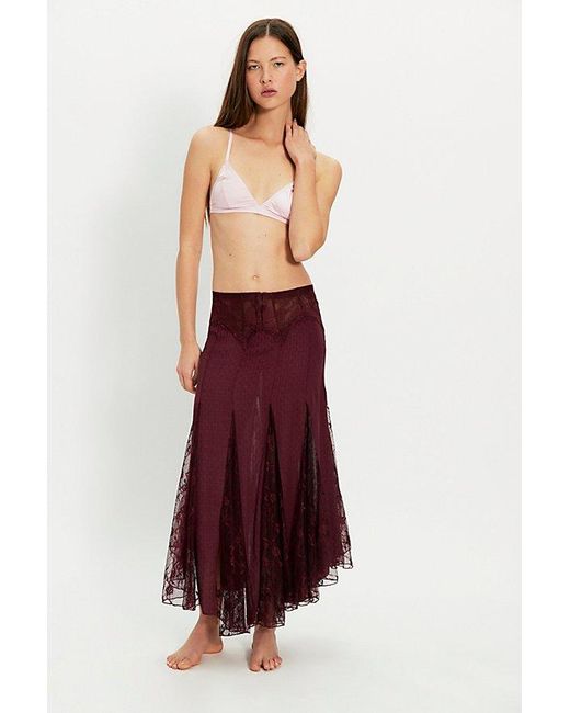 Intimately By Free People Red Nice To Meet You Half Slip