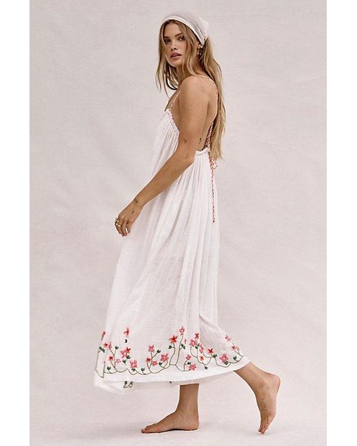 Free People Pink Raffia Blooms Jumpsuit