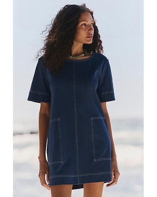 free-est Blue Strada Mini Dress By