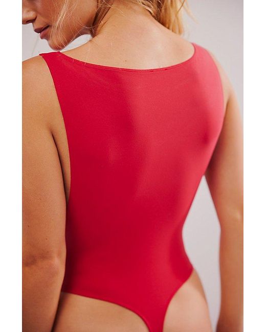 Intimately By Free People Red Raven Bodysuit