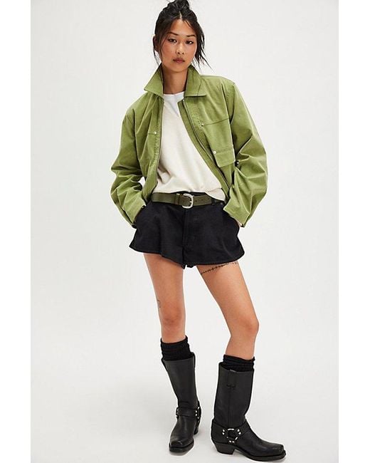 Free People Green We The Free Blair Vegan Suede Jacket