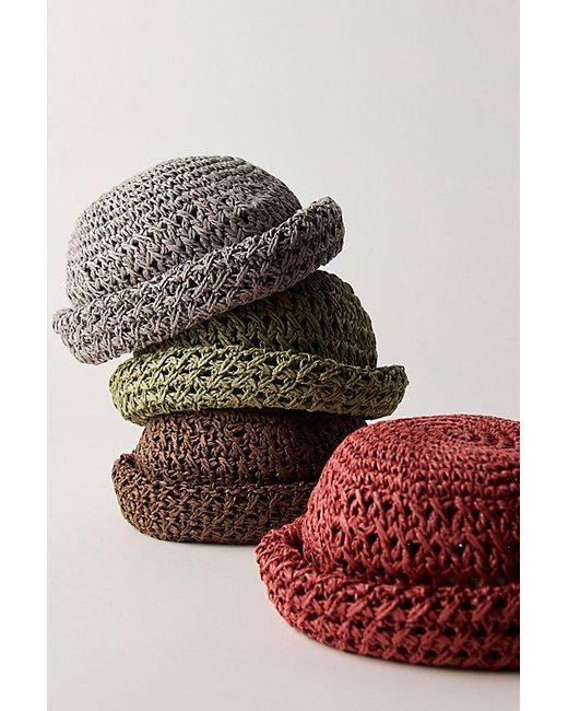 Free People Brown Sailor Straw Hat