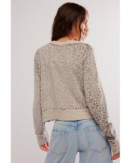 Free People Brown Nocturnal Patterned Cardi