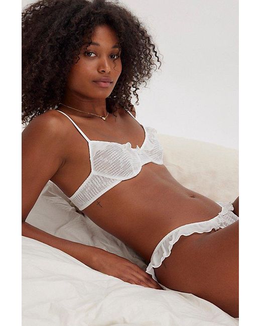 Only Hearts Brown Chloe Ruffle Underwire Bra By