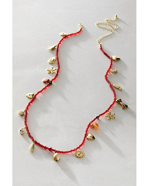 Free People Red Marson Belly Chain