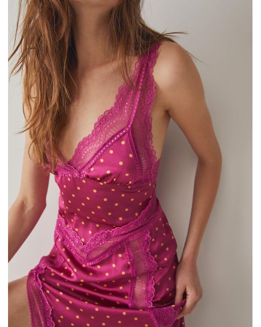 Free People Red Bad For You Printed Slip