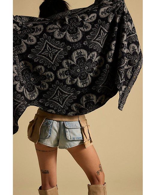 Free People Blue Knock Out Shorties