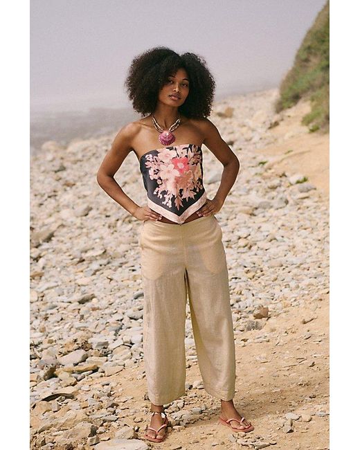 Free People Multicolor Demi Cotton-Linen Pants